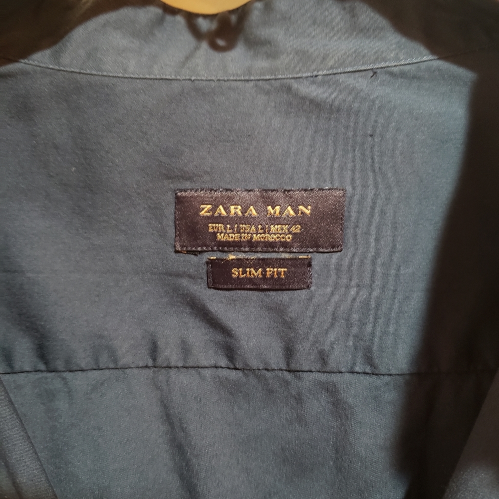 Zara Men's Mandarin Collar Shirt (Size L, slim fit)